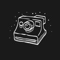 Sketch icon in black - Instant camera