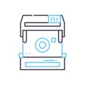 instant camera line icon, outline symbol, vector illustration, concept sign Royalty Free Stock Photo