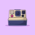 Instant Camera Vector Icon Illustration. Photography Vector. Flat Cartoon Style Suitable for Web Landing Page, Banner, Flyer, Royalty Free Stock Photo