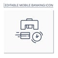 Instant card issuance line icon