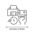 Instant card issuance linear icon