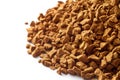 Instant coffee granules close-up. Royalty Free Stock Photo
