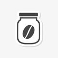 Instant Coffee Jar sticker Royalty Free Stock Photo