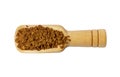 Instant Coffee powder in wooden scoop Royalty Free Stock Photo