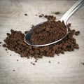 Instant coffee in the spoon Royalty Free Stock Photo