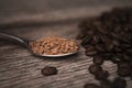 Instant Coffee ON A Spoon Royalty Free Stock Photo