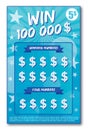 Instant lottery ticket Royalty Free Stock Photo