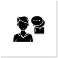 Instant messaging glyph icon