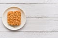 Instant noodles on bowl / Noodle thai junk food or fast food diet unhealthy concept