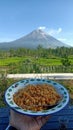 Instant noodles and Mount Semeru