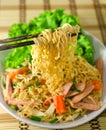 Instant noodles spicy salad