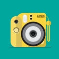 Instant photo camera . Royalty Free Stock Photo