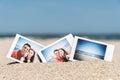 Instant Photo Of Young Boyfriend And Girlfriend Happy Couple