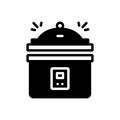 Black solid icon for Instant Pot Pressure Cooker, steamer and kitchen Royalty Free Stock Photo