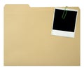 Instant print and file folder