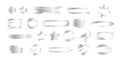 Instant scratch lottery ticket shapes set with scrape texture template marks vector illustration.