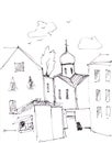 Instant sketch, church