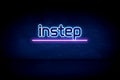 Instep - blue neon announcement signboard