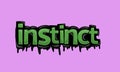 INSTINCT writing vector design on pink background