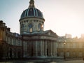 Institut de France at sunset in Paris, France