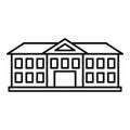 Institute building icon, outline style