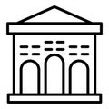 Institute courthouse icon, outline style