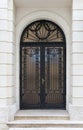 Metal door of historic building