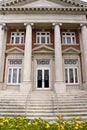 Institutional Building with Flowers Royalty Free Stock Photo