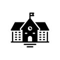 Black solid icon for Institutional, architecture and building