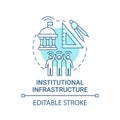 Institutional infrastructure blue concept icon