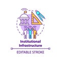 Institutional infrastructure concept icon