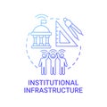 Institutional infrastructure gradient blue concept icon