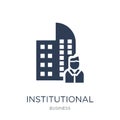 Institutional investor icon. Trendy flat vector Institutional in