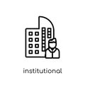 Institutional investor icon. Trendy modern flat linear vector In