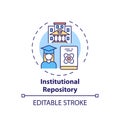 Institutional repository concept icon