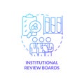 Institutional review boards blue gradient concept icon