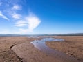 INSTOW, DEVON, UK - MAY 2 2020: Nearly deserted sandy beach. West Country tourism decimated by the Coronavirus, Covid