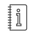 Instruction Book Thin Line Vector Icon