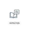 Instruction concept line icon. Simple
