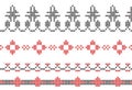 Instruction for cross-stitch borders of frames