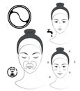 Instruction: How to apply nasolabial cosmetic patches. Skincare.