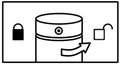 Instruction how to open the deodorant aerosol bottle by turning the cap to the right. Information how to close by turning left.