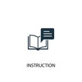 Instruction icon. Simple element