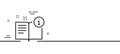 Instruction line icon. User manual sign. Minimal line pattern banner. Vector