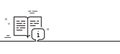 Instruction line icon. User manual sign. Minimal line pattern banner. Vector