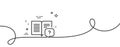 Instruction manual line icon. Help book sign. Continuous line with curl. Vector Royalty Free Stock Photo