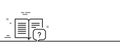 Instruction manual line icon. Help book sign. Minimal line pattern banner. Vector