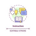 Instruction multi color concept icon Royalty Free Stock Photo