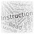 Instruction ,Word cloud art background