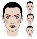 Instructions for acupressure of the face